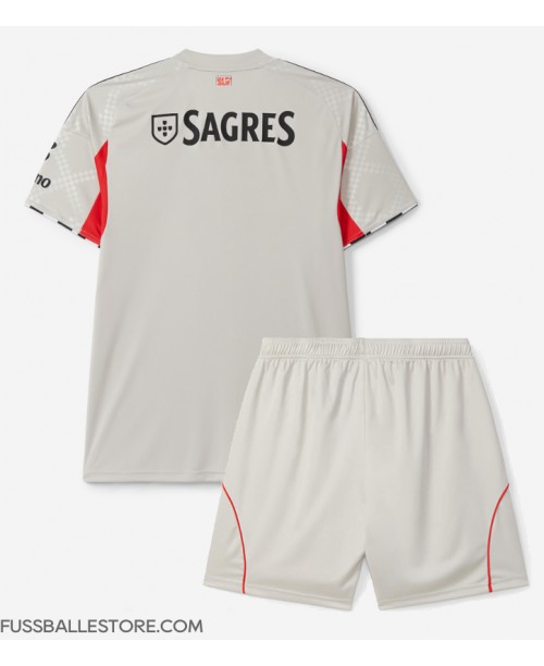 Günstige Benfica Auswärts Trikotsatzt Kinder 2025-26 Kurzarm (+ Kurze Hosen)
